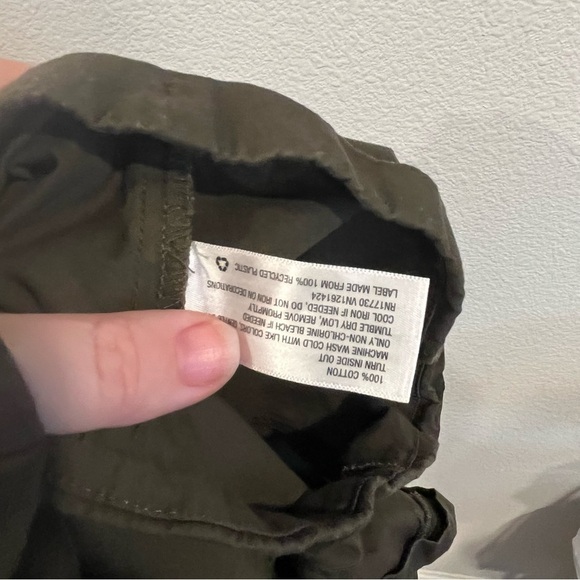 Wild Fable size small olive army green snap up drawstring romper - Picture 4 of 10